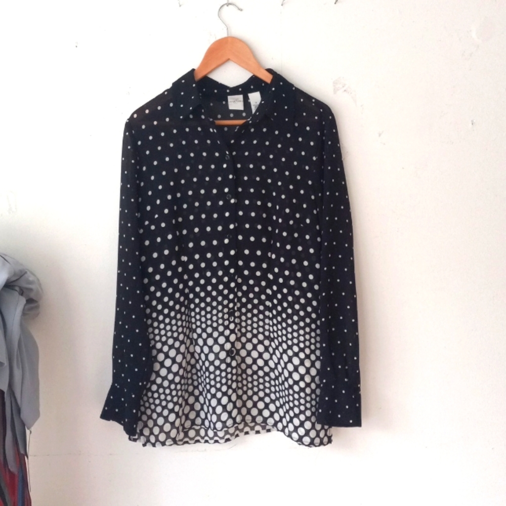 Emma James Black Polka Dot Shirt